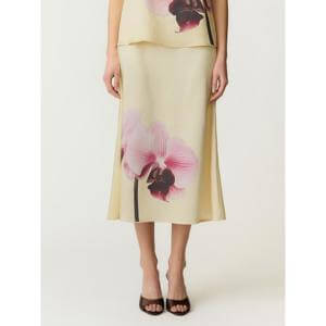 Y.A.S. Orchida Satin Midi Skirt